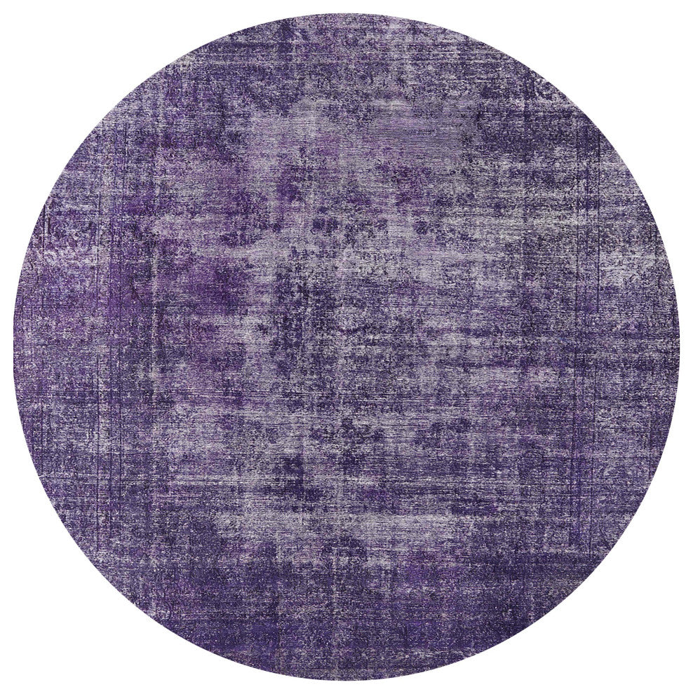 Ahgly Company Indoor Round Mid-Century Modern Area Rugs, 7' Round