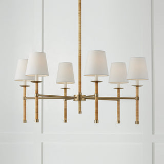 Capital Lighting 447261-705 Tulum 6 Light 38"W Chandelier - Matte Brass