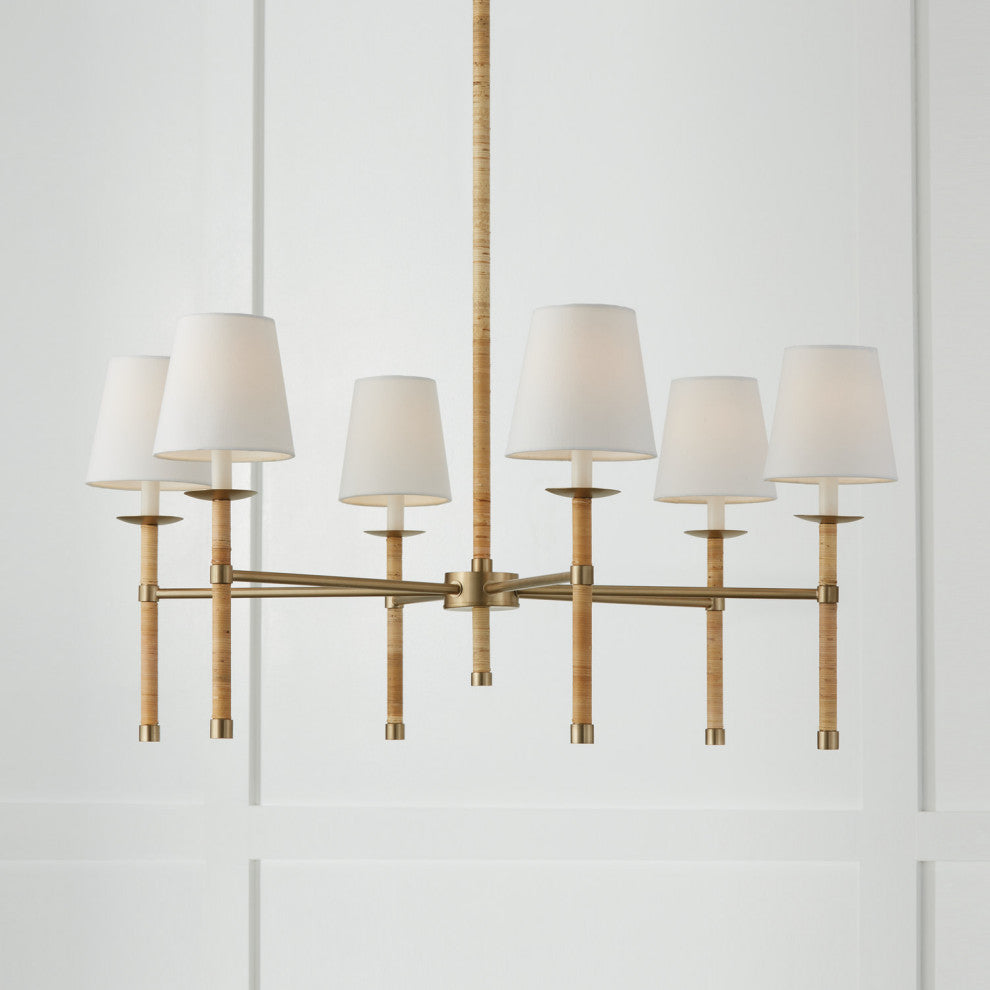 Capital Lighting 447261-705 Tulum 6 Light 38"W Chandelier - Matte Brass