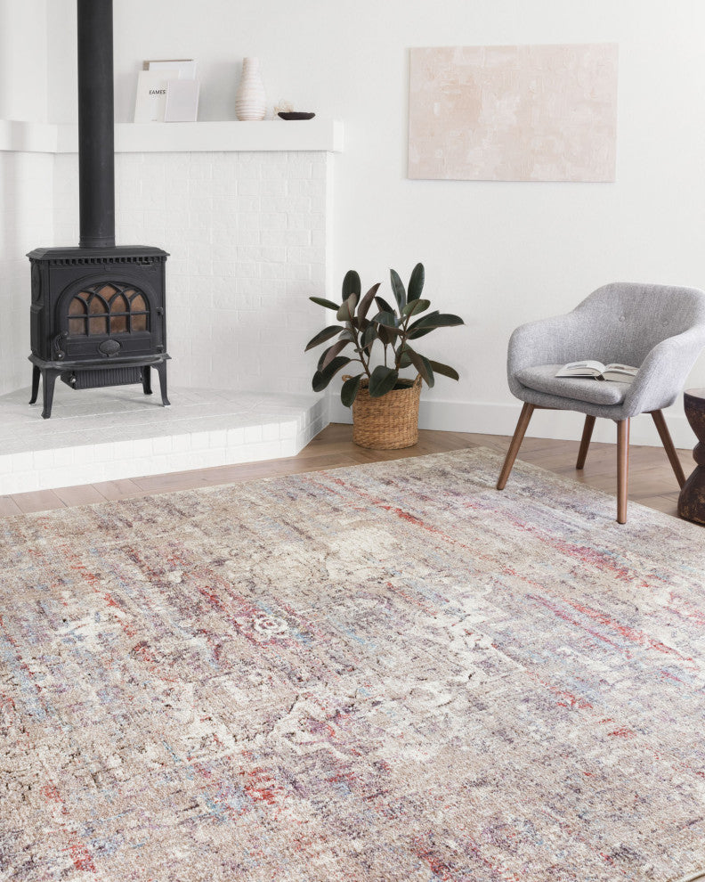 Polyester Pile Dante Area Rug by Loloi II, Beige/Multi, 9'6"x13'3"