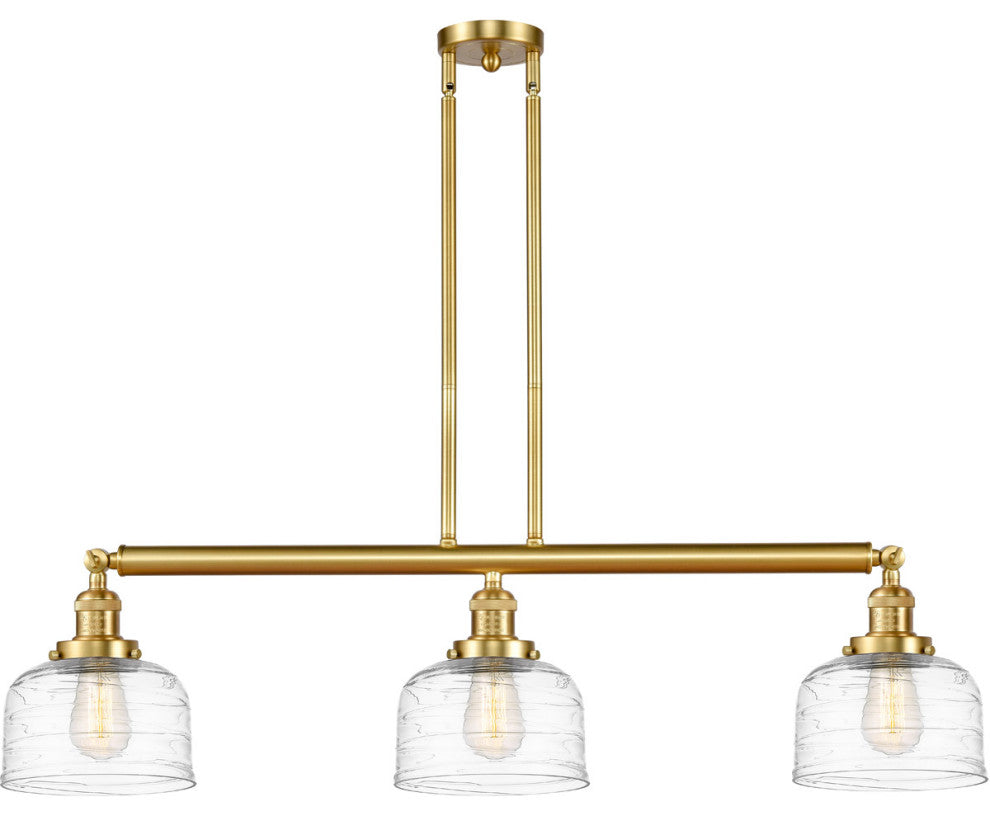 INNOVATIONS 213-SG-G713 3-Light Island Light Satin Gold