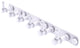 Carolina 6 Position Tie and Belt Rack, Matte White