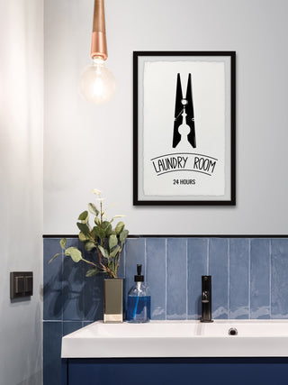"Laundry All Day" Framed Painting Print, 12x18