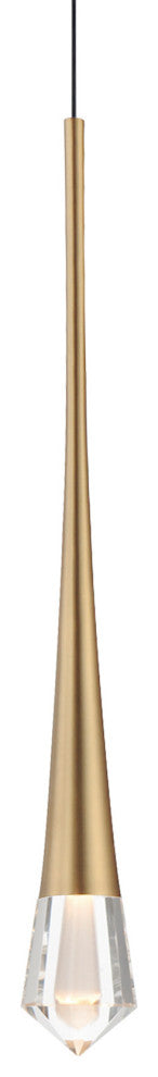 ET2 E24221-122 Pierce 6"W LED Crystal Mini Pendant - Gold