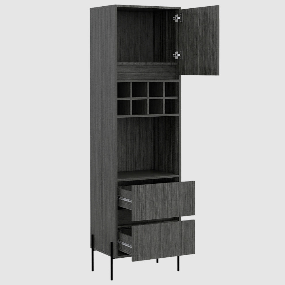 Talmage High Bar Cabinet, Smokey Oak