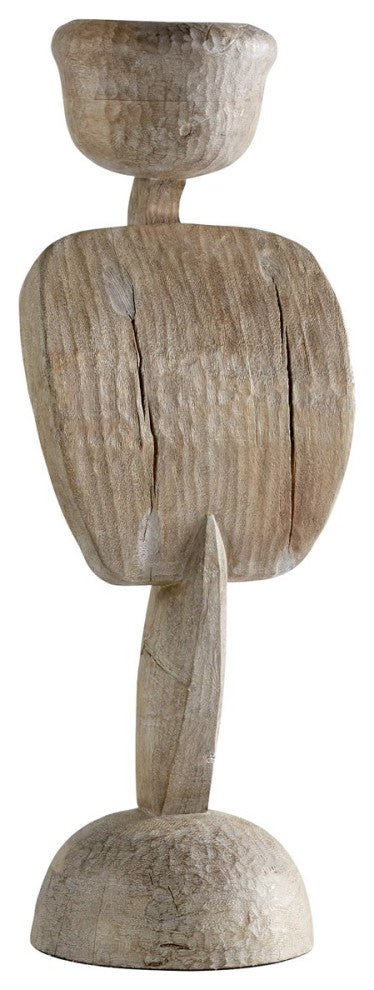Cyan Large Chakra Sculpture 11284, Weathered Gray