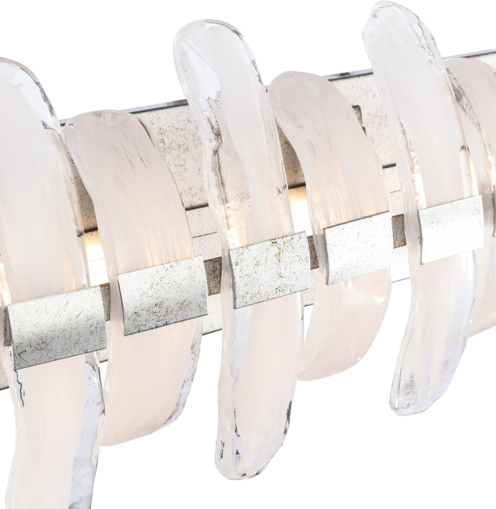 Vinchenzo 4-Light Aged Silver Bath Light, LED