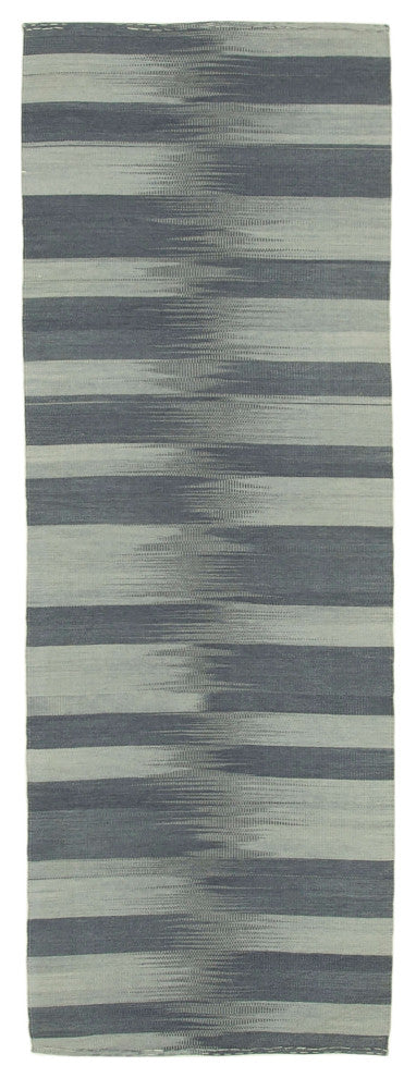 Rug N Carpet - Handmade Turkish 3' 4'' x 9' 10'' Unique Wool Kilim Rug