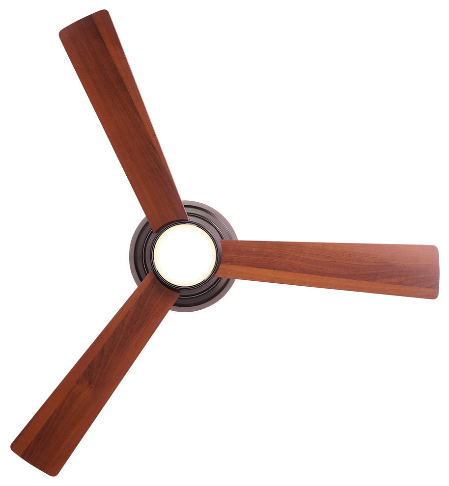 Niva Flush Mount Ceiling Fan, Oiled Bronze