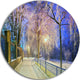 Bright Blue Mariinsky Garden, Landscape Photo Disc Metal Wall Art, 38"