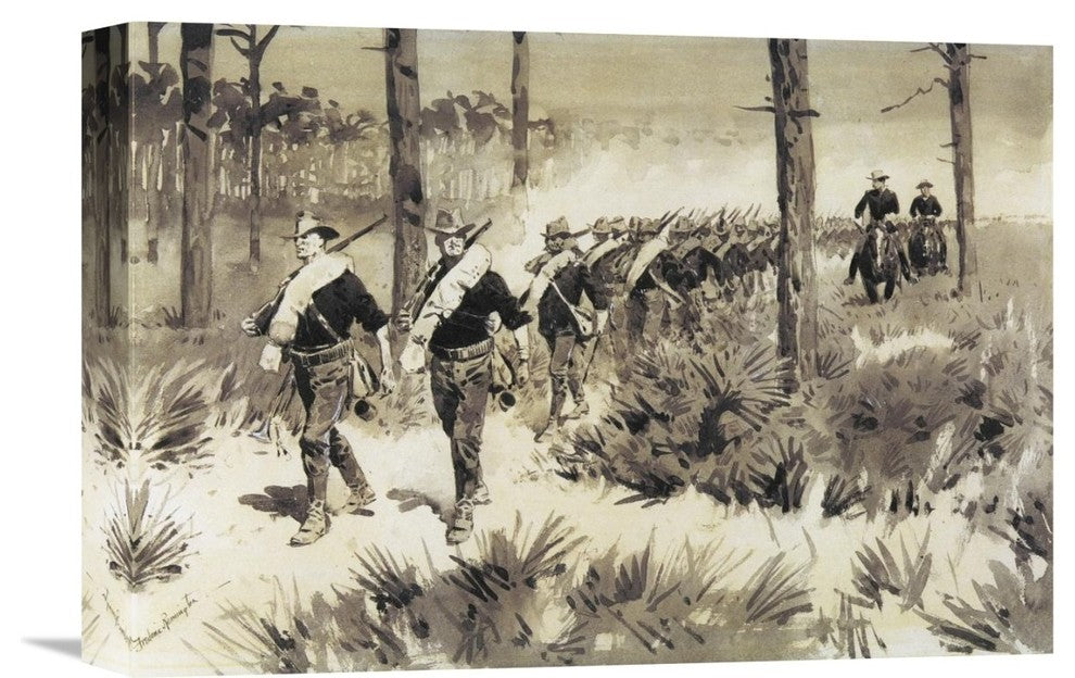 "US Troops Practicing Marching In The Palmetto" Artwork