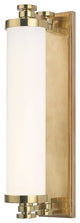 Sheridan, LED, 16" Bath And Vanity, Aged Brass Finish, Opal Shiny Glass Shade