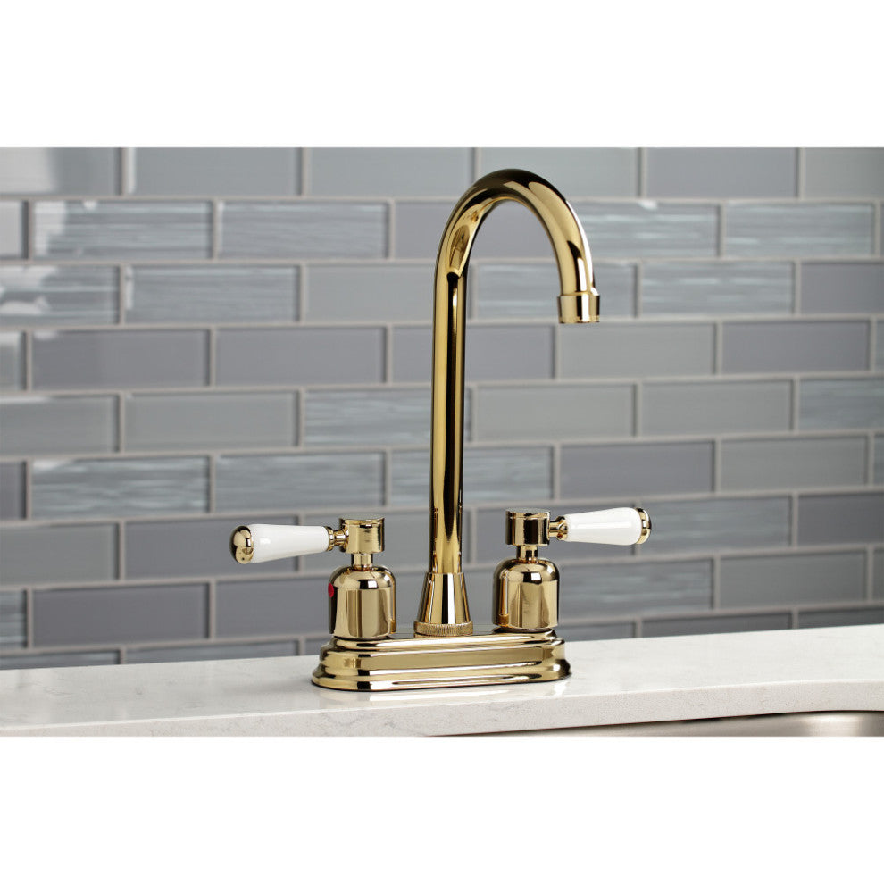 Kingston Brass KB8492DPL Paris Bar Faucet, Polished Brass