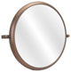 Industrial Gold Round Mirror