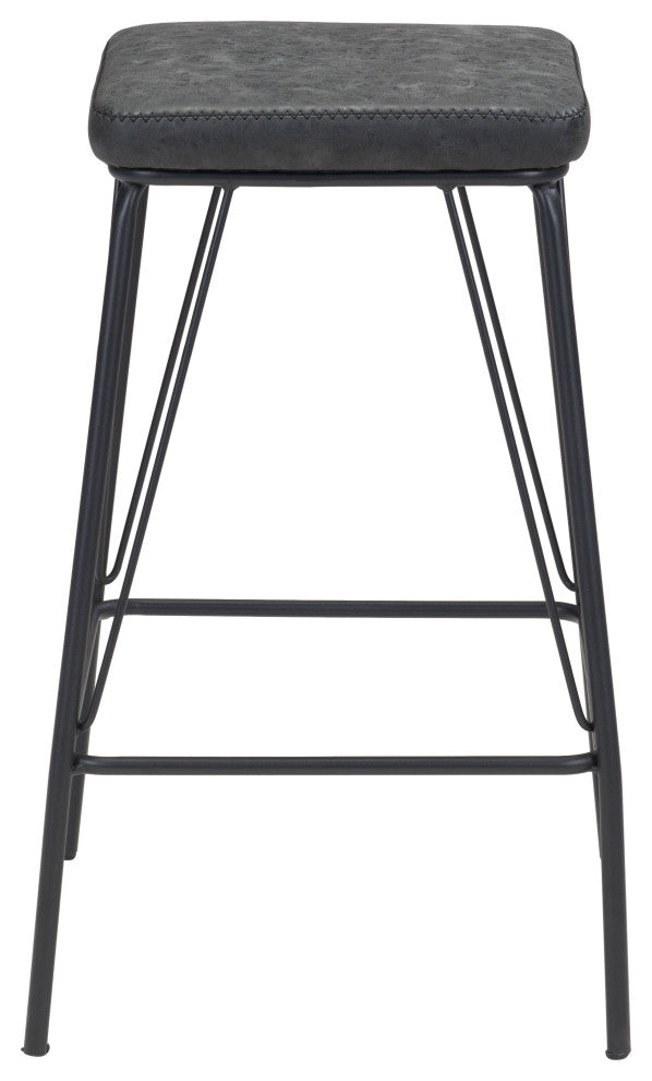 Samuel Counter Stool, Set of 2 Vintage Black