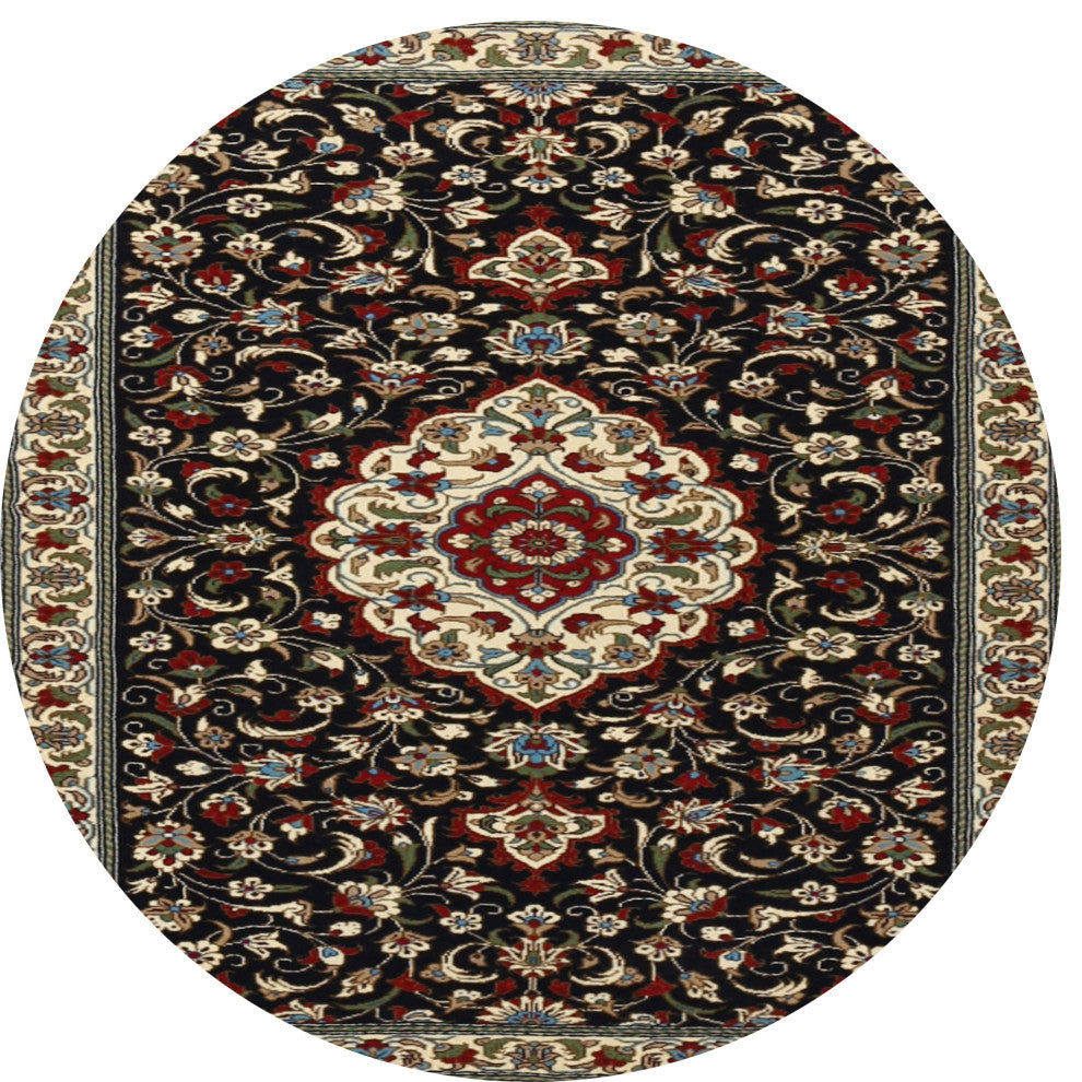 Ahgly Company Indoor Round Traditional Area Rugs, 4' Round