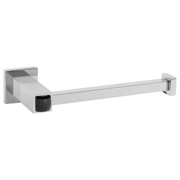 ARTIK Square Wall Toilet Paper Roll Holder without Cover, Chrome, Black Swarovsk