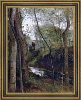 Jean-Baptiste-Camille Corot Stream in The Woods Un Ruisseau Sous Bois, 18"x24"
