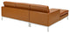 Modern Contemporary Living Room Leather Left Arm Sectional Sofa Tan
