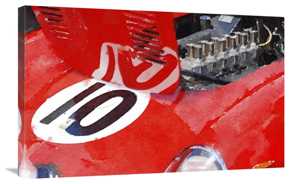 "1962 Ferrari 250 GTO Engine Watercolor" Fine Art Print