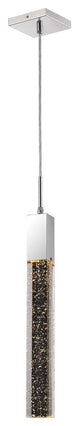 Glacier Avenue 1 Light Pendant, Chrome, Glacier