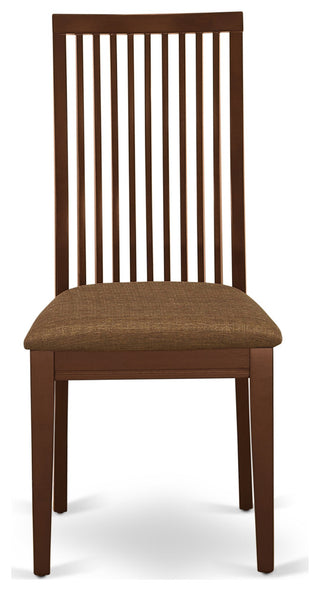 3Pc Dinette Set Includes Square Kitchen Table, Two Seat Dining Chairs, Mahogany