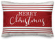 Merry Christmas Farmhouse Stripe 14"x20" Indoor / Outdoor Throw Pillow