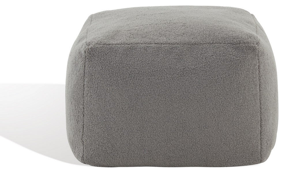 Safavieh Couture Samuels Boucle Pouf, Dark Grey