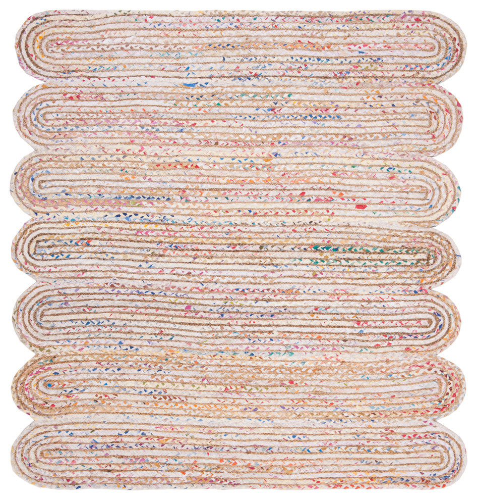 Safavieh Cape Cod Collection CAP208 Rug, Ivory/Multi, 6' Square