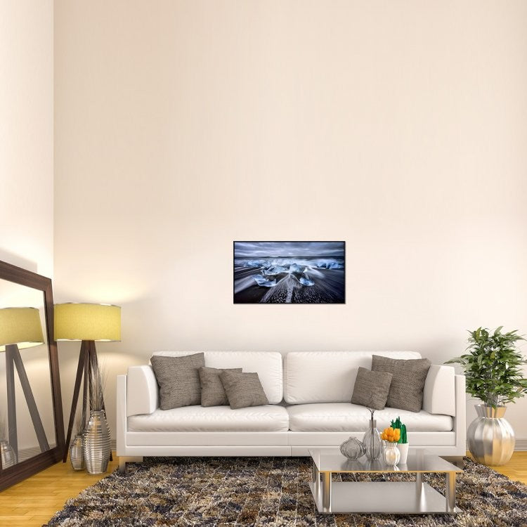 "Blue Diamonds" Framed Canvas Giclee by Jesus M. Garcia, 37x21"