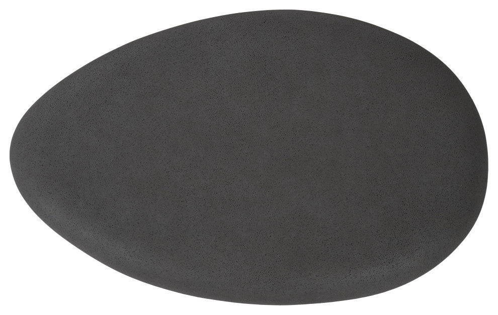 River Stone Coffee Table, Charcoal Stone, 54x32x16"h
