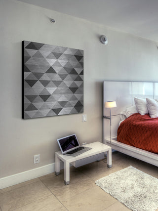 "Chromatic Triangles" Painting Print on Brushed Aluminum