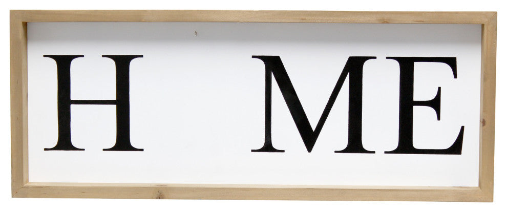 Wooden Seasonal Interchangeable Symbol "Home" Frame With 12 Ornaments, Natural