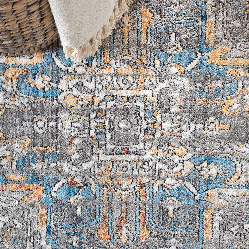 Izmir Vintage Medallion Area Rug, 2 X 8