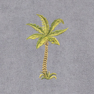 Palm Tree Embroidered Standard Size Chaise Lounge Cover, Gray