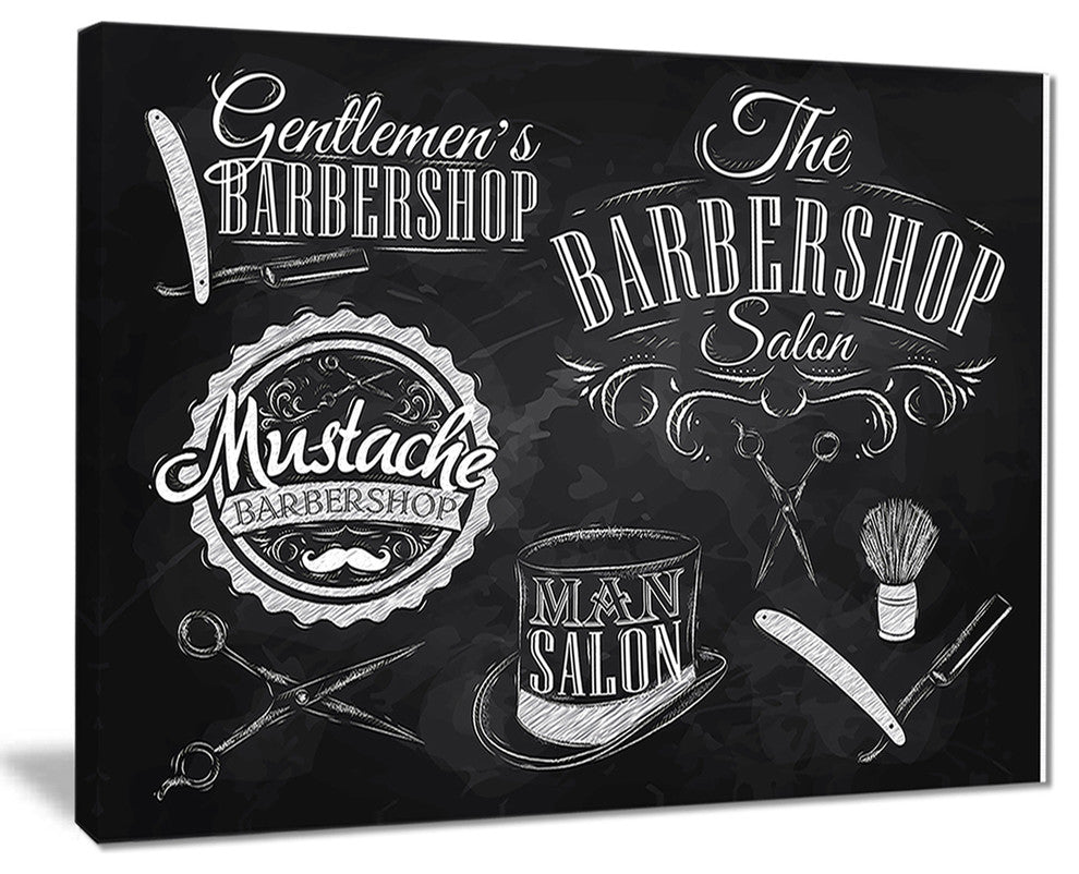 "Set Barbershop" Digital Art Canvas Art Print