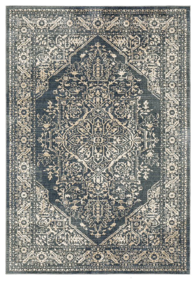Oriental Weavers Fiona Indoor Rug Blue/ Beige 2'3" X 7'3"