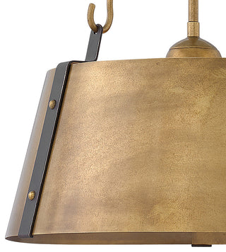 Hinkley Cartwright Large Drum Pendant, Rustic Brass