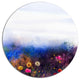 Watercolor Painting Flower In Meadow, Flower Disc Metal Wall Art, 36"