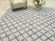 Handwoven Wool and Viscose Gray Transitional Trellis Marakesh Trellis Rug, 9'x12'