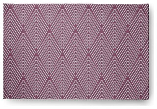 Lifeflor Diamond Fall Design Chenille Area Rug, Purple, 4'x6'