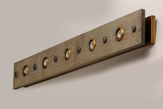 Maxim 25244 Plank 5 Light 48"W Distressed Wood Bathroom Light - Weathered Wood