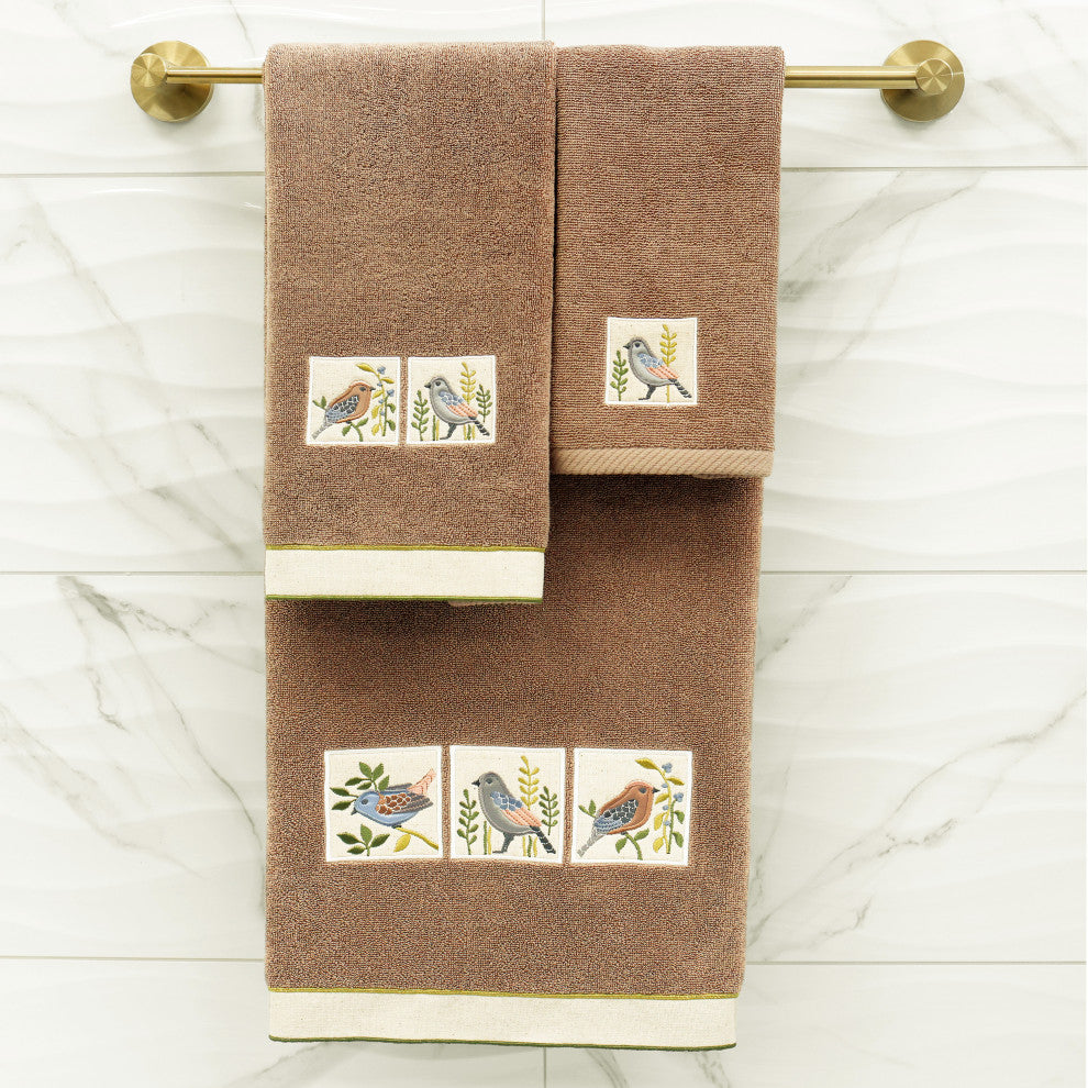 Linum Home Textiles 100% Turkish Cotton BELINDA 2PC Emb Fingertip Towel Set