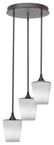 Empire 3-Light Cluster Pendalier, Dark Granite/White Matrix