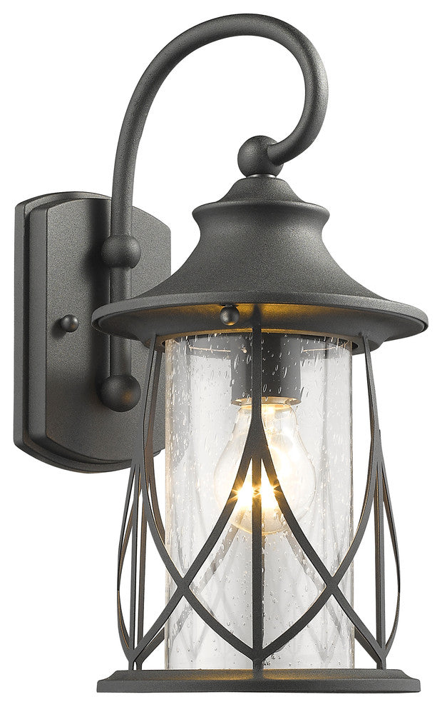 Marhaus 1-Light Black Outdoor Wall Sconce 15" High