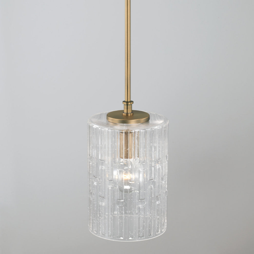 Capital Lighting 341311 Emerson 7"W Mini Pendant - Aged Brass