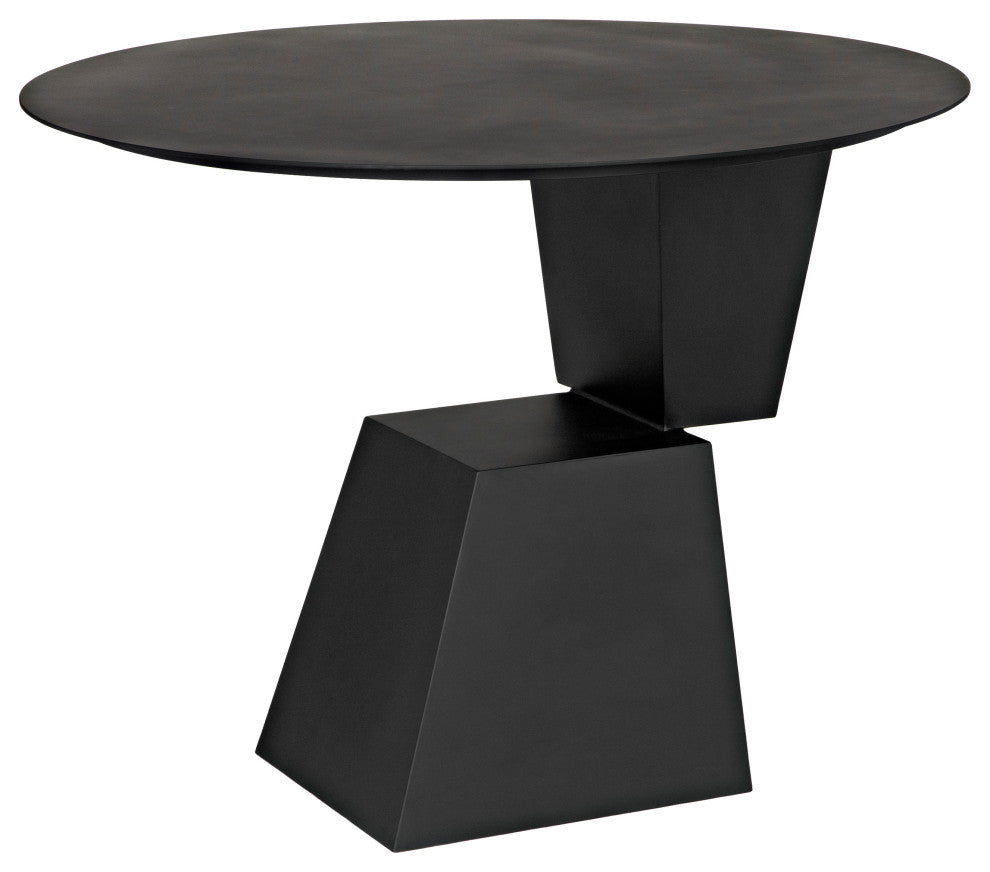 Round Pieta Table, Black Steel