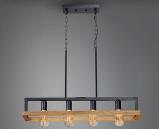 Maxim 10307 Black Forest 4 Light 30"W Linear Chandelier - Black / Ashbury