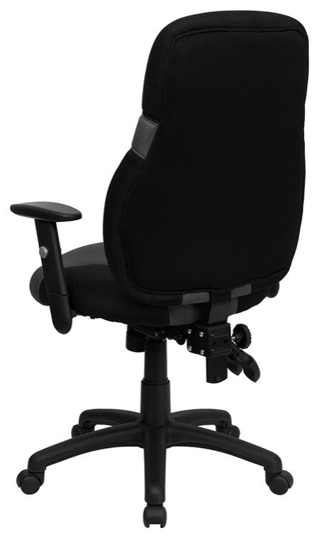 Flash Furniture High Back Mesh Office Swivel Chair in Black and Gray