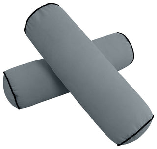 STYLE V6 Full Velvet ContrastPipe Indoor Daybed Bolster Pillow |COVER ONLY|AD347